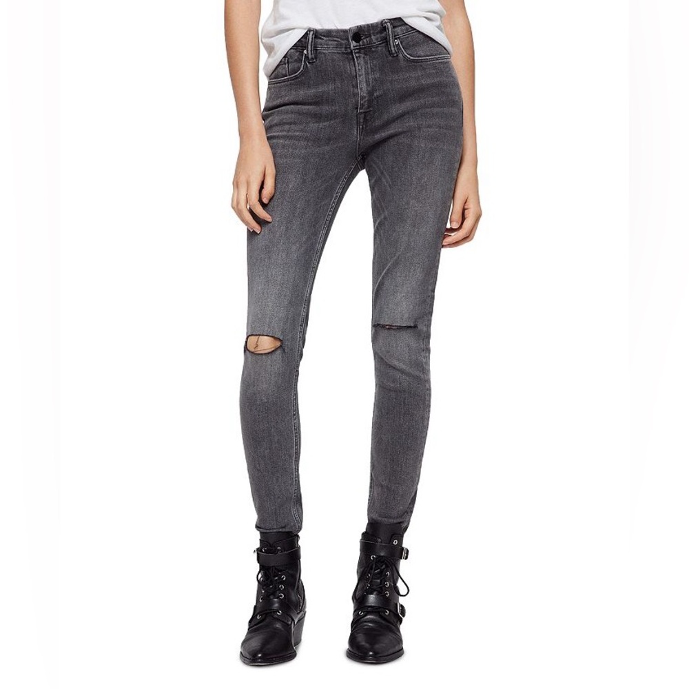 Allsaints women’s grace skinny jeans with rips